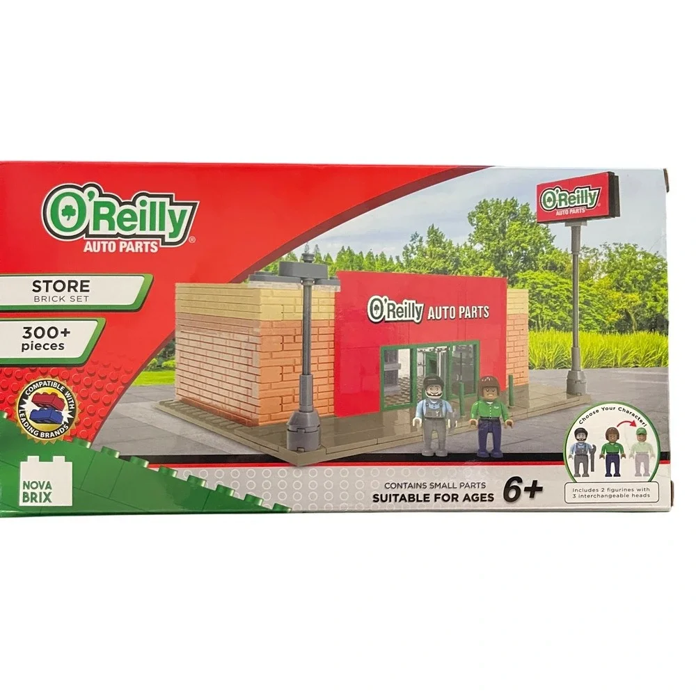 Nova Brix O'Reilly Auto Parts Store Brick Set 300+ Pieces Building Toy New